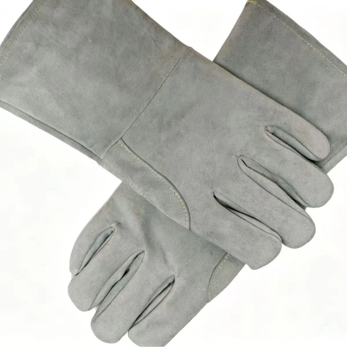 Grey cowhide welding gloves pair Grey cowhide welding gloves pair